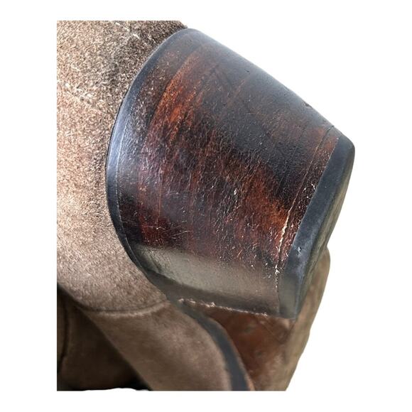 Frye Sacha Fringe Boho Western Suede Ash Bootie 9.5 - Picture 9 of 14